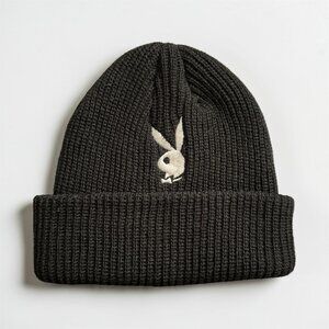 BNWT Playboy x Missguided Black Micro Beanie
